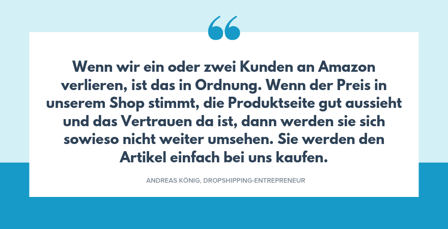 Erfolgsgeschichte Dropshipping - Zitat