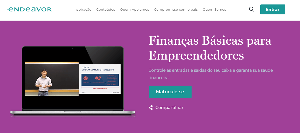 Curso online para empreendedores: Finanças básicas para empreendedores, da Endeavor