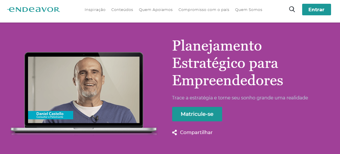 Curso para empresários: Planejamento estratégico para empreendedores, da Endeavor